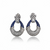 Royal Sapphire Diamond Hoop Earrings