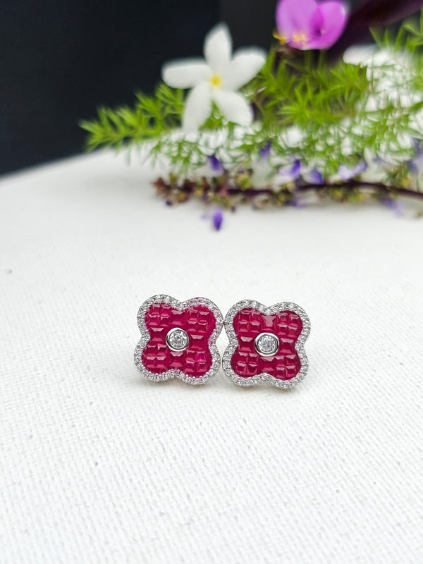 Ruby Bloom Earrings