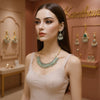 Mint Serenity Kundan & Pearl Jewelry Set