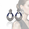 Royal Sapphire Diamond Hoop Earrings