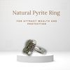 Natural Raw Pyrite Adjustable Ring – Wealth, Protection & Good Luck Crystal Ring