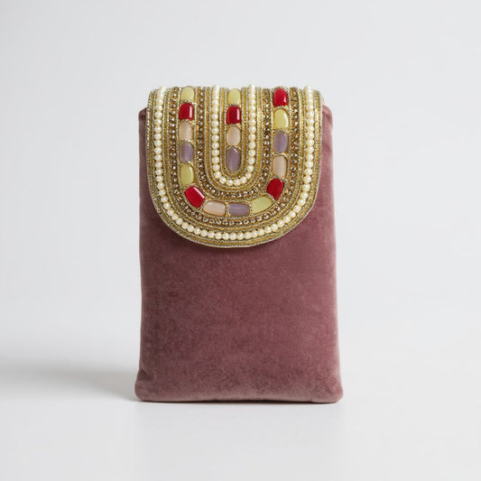 Regal Pearl Beaded Mobile Sling
