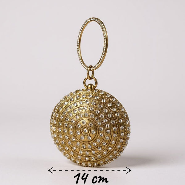Karathauz Crystal Round Clutch
