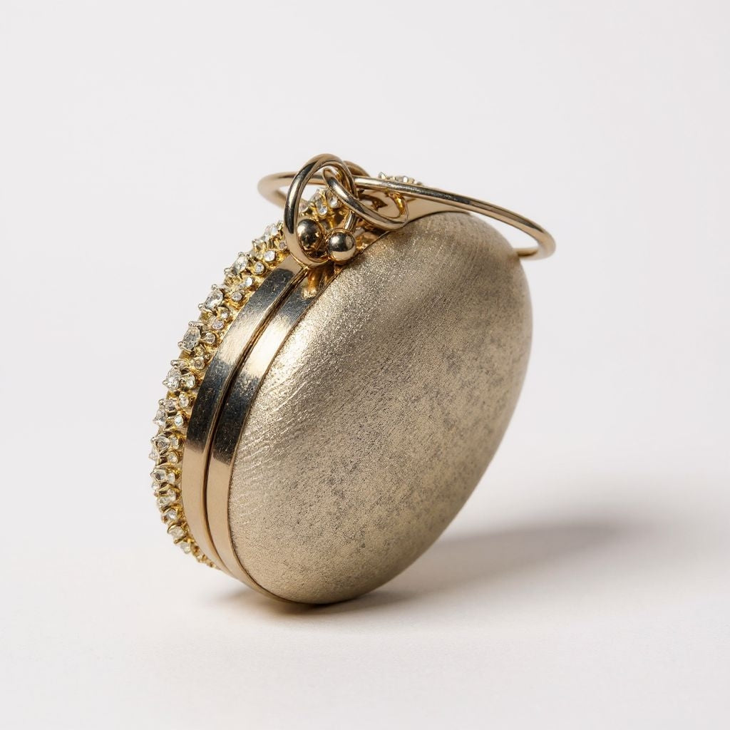 Karathauz Crystal Round Clutch
