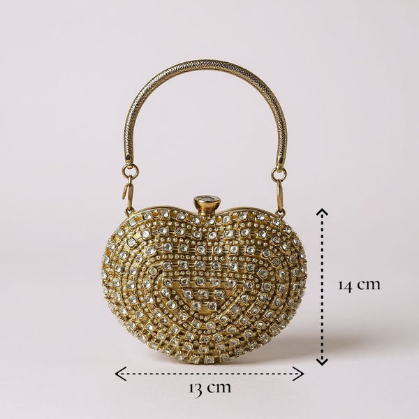 Karathauz Crystal Heart Clutch