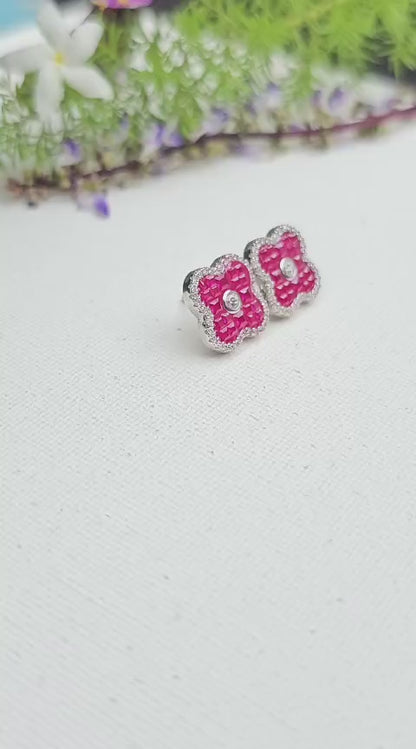 Ruby Bloom Earrings