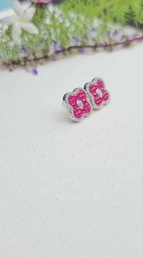 Ruby Bloom Earrings